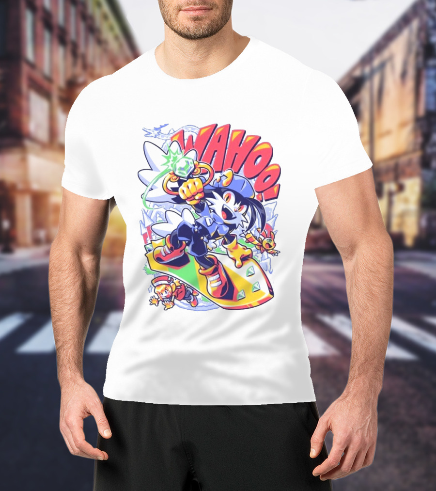 Fangamer Klonoa Wahoo Vintage Style Snowboarding Adventure T-Shirt