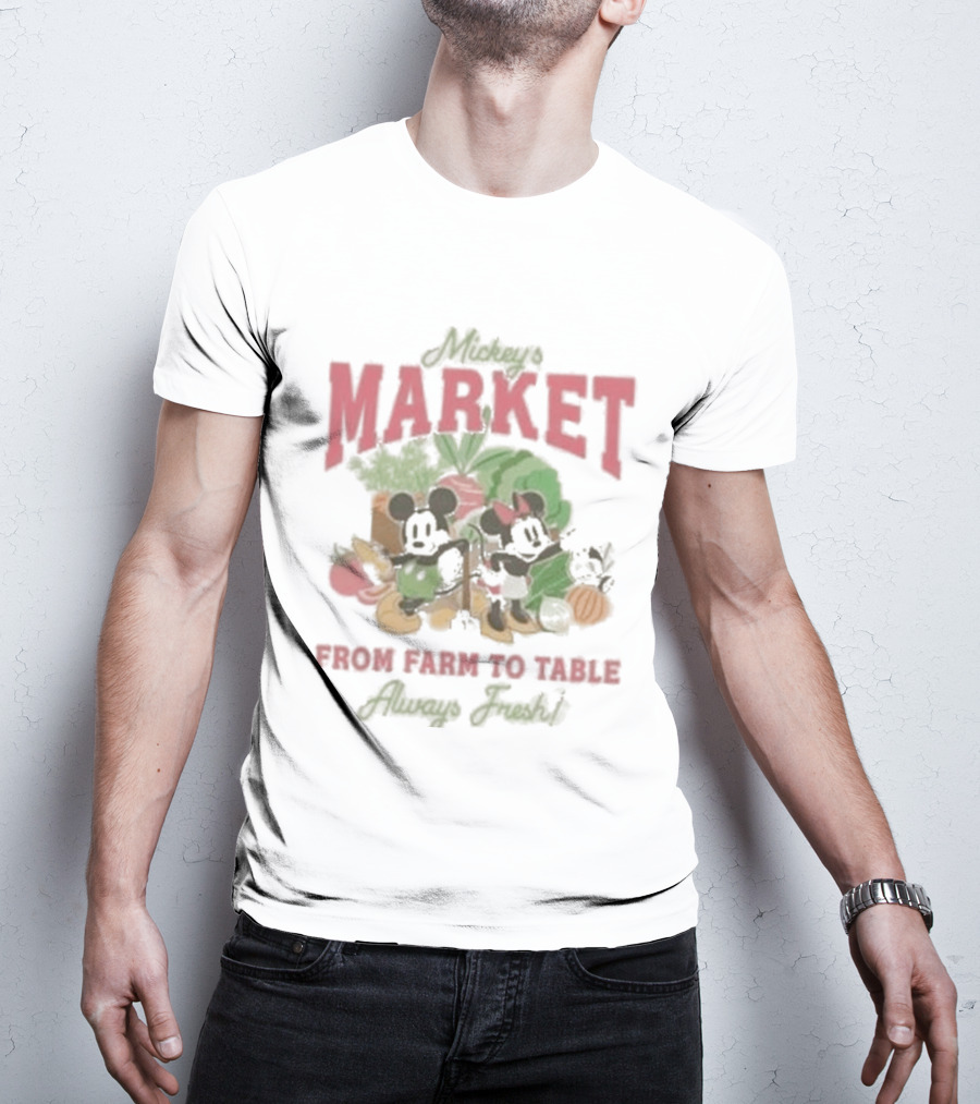 Mickey Minnie Market From Farm To Table T-Shirt
