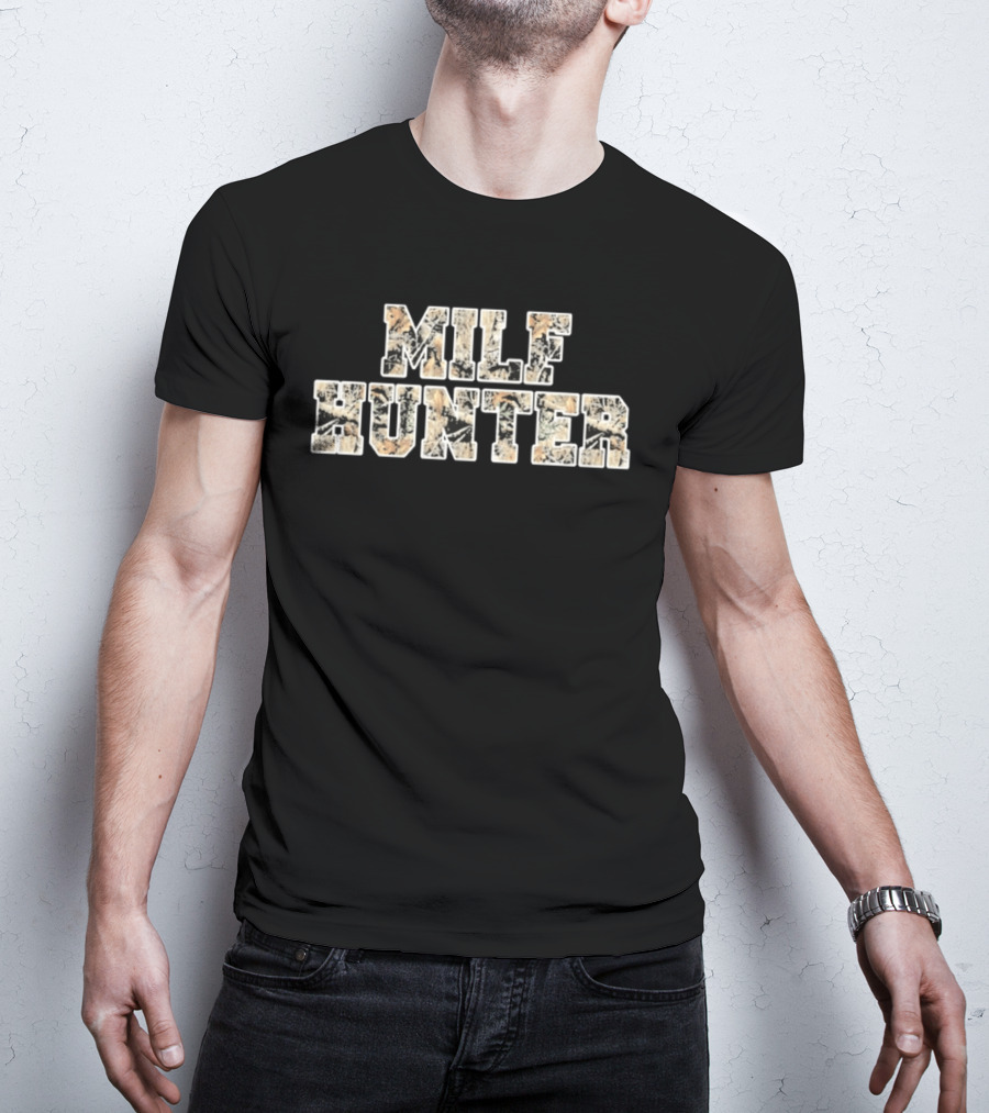 MILF Hunter Camo Print T-Shirt