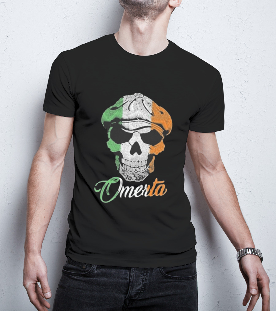 Omerta Irish Skull Tricolor Beret T-Shirt