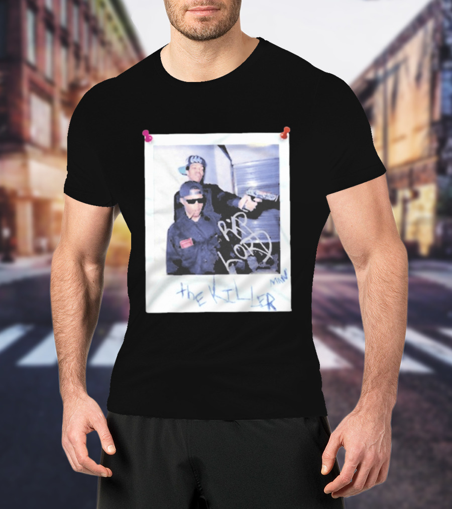 Three 6 Mafia RIP Lord The Killer MIN With Graffiti Style Polaroid T-Shirt