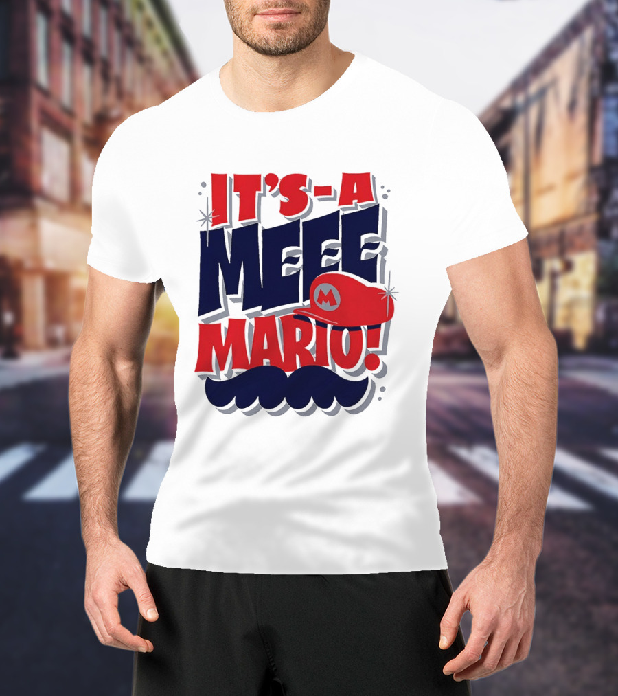 It's A Meee Mario M Moustache Cap T-Shirt
