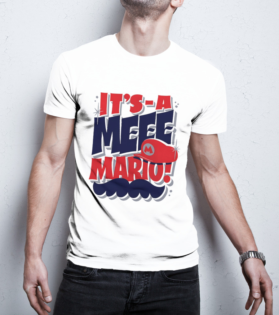 It's A Meee Mario M Moustache Cap T-Shirt