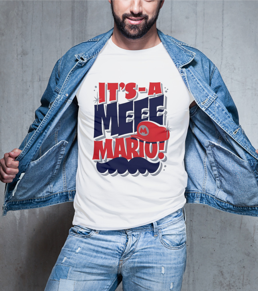 It's A Meee Mario M Moustache Cap T-Shirt