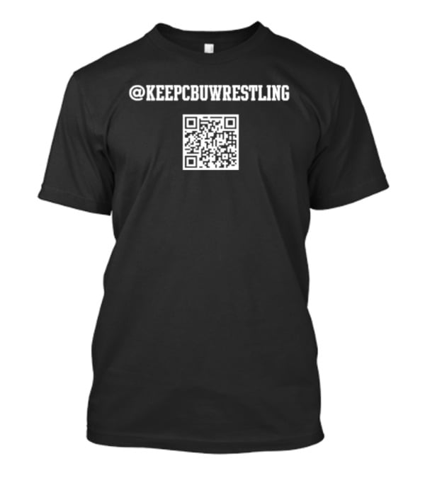 Keep CBU Wrestling QR Code Opposing Teams T-Shirt