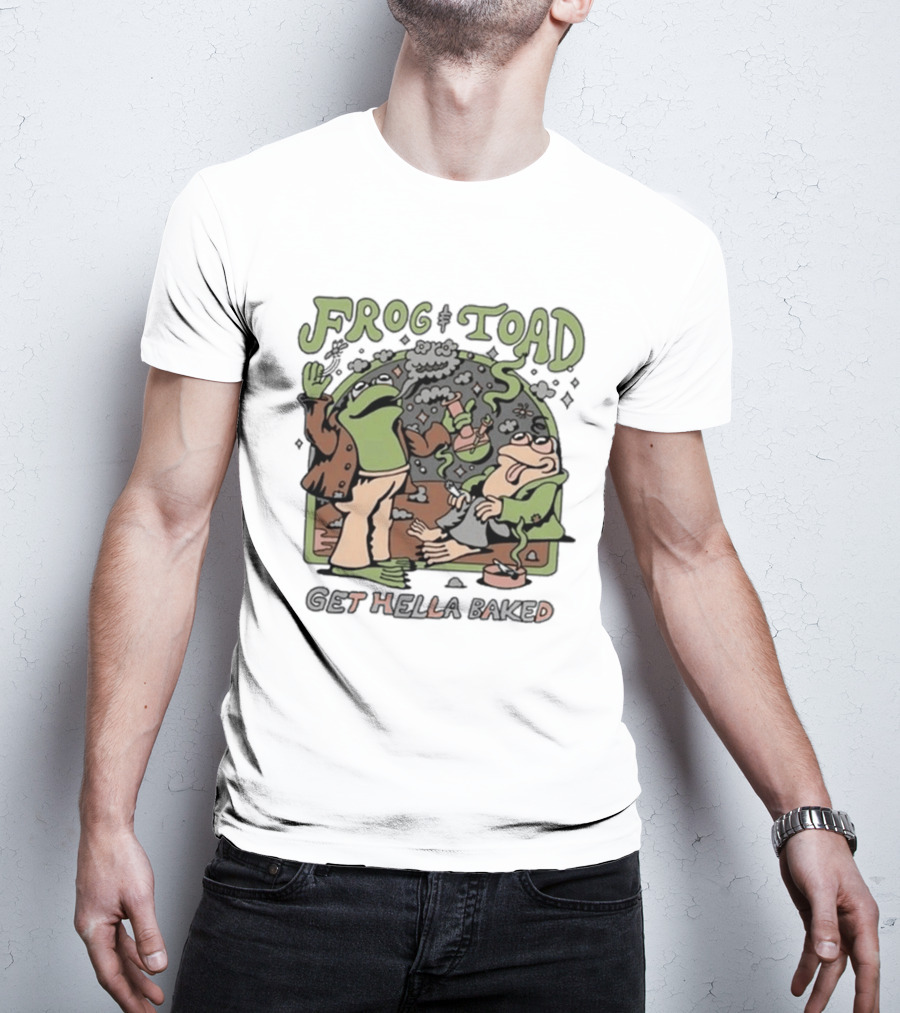 Frog And Toad Get Hella Baked Smoke And Relax Scene T-Shirt