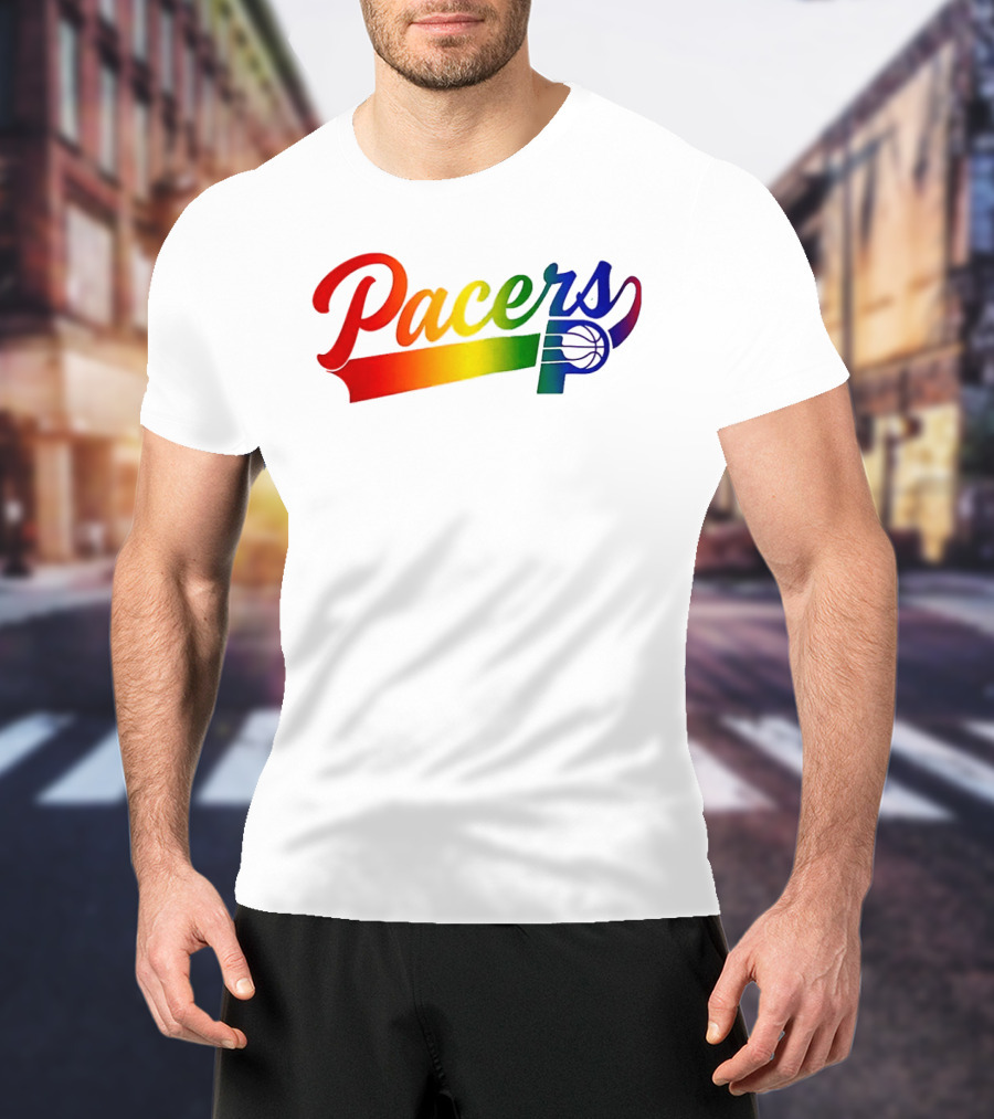 Indiana Pacers Pride Rainbow Game Night T-Shirt