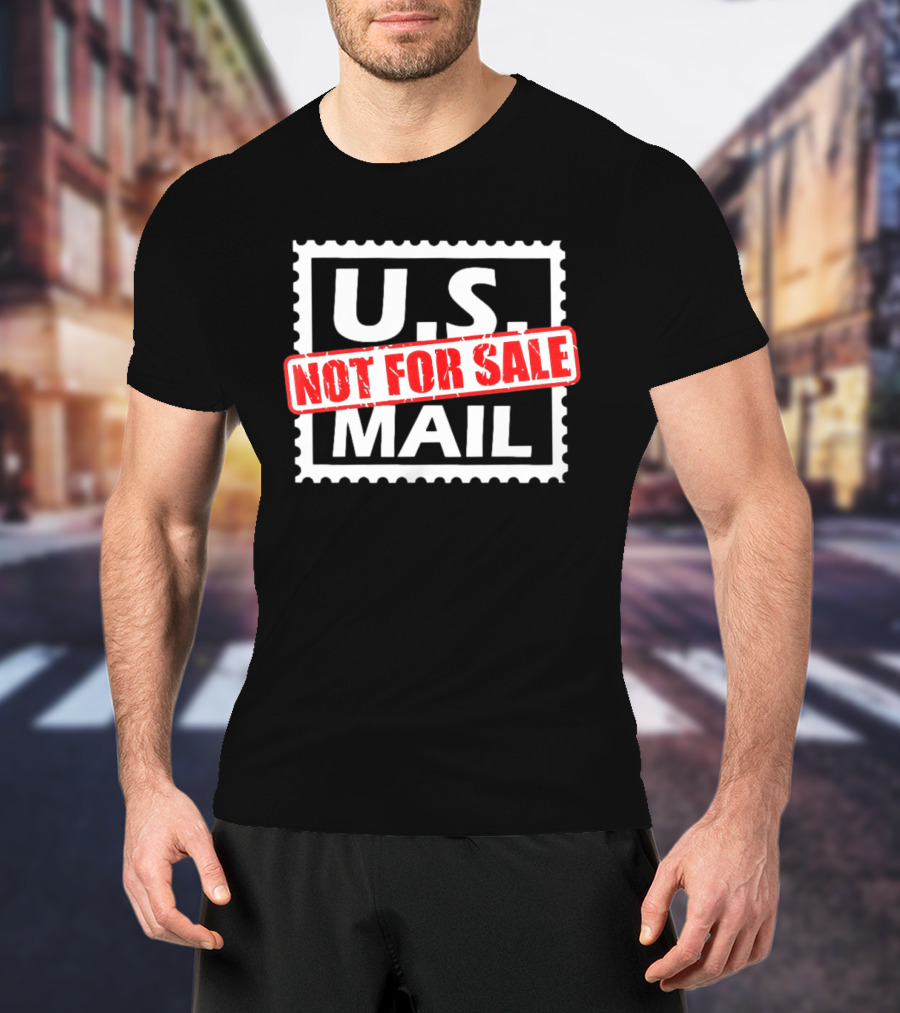 U.S. Mail Not For Sale Stamp Style Block T-Shirt