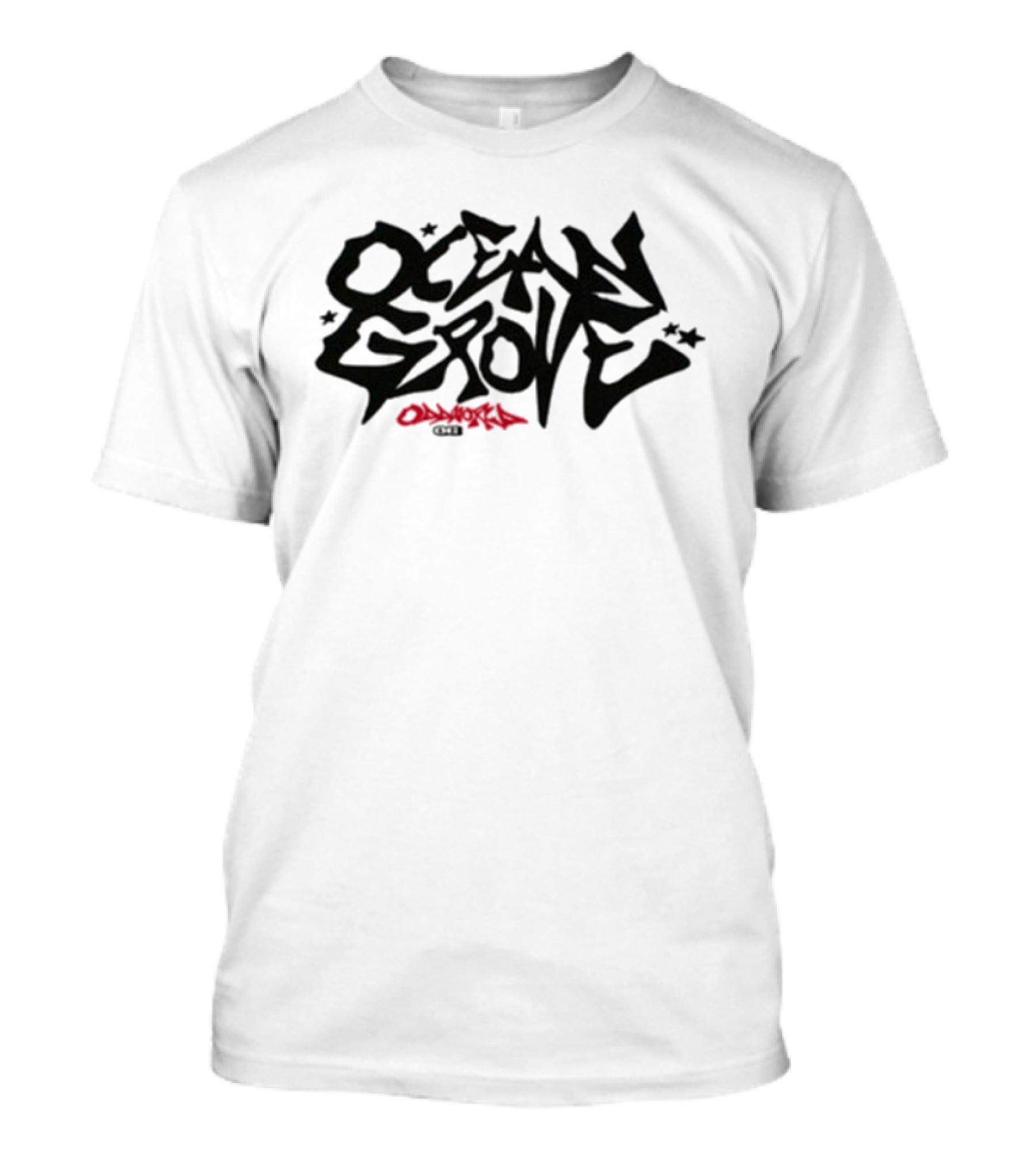 Ocean Grove Oddworld Lettering With Stars And Tag T-Shirt