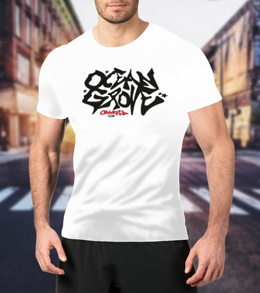 Ocean Grove Oddworld Lettering With Stars And Tag T-Shirt
