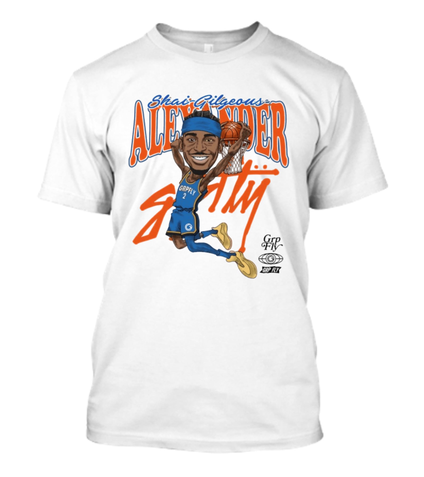 Shai Gilgeous Alexander Oklahoma City Basketball Dunk By Grip Fly T-Shirt