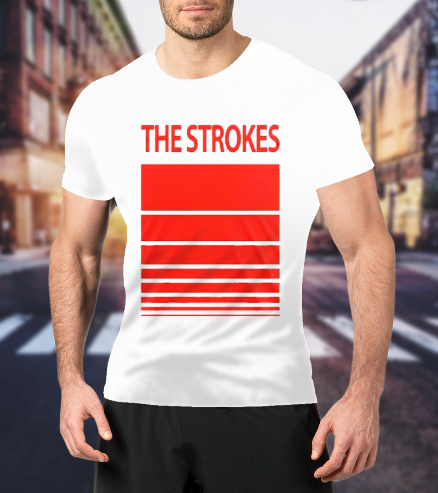 The Strokes 2026 Tour San Francisco Bold Red Stripes T-Shirt
