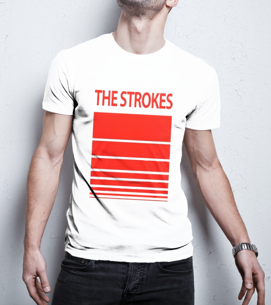 The Strokes 2026 Tour San Francisco Bold Red Stripes T-Shirt