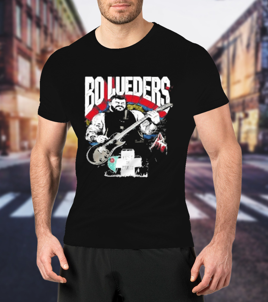 Bo Lueders Guitar Tribute Edgemen Rest In Peace T-Shirt