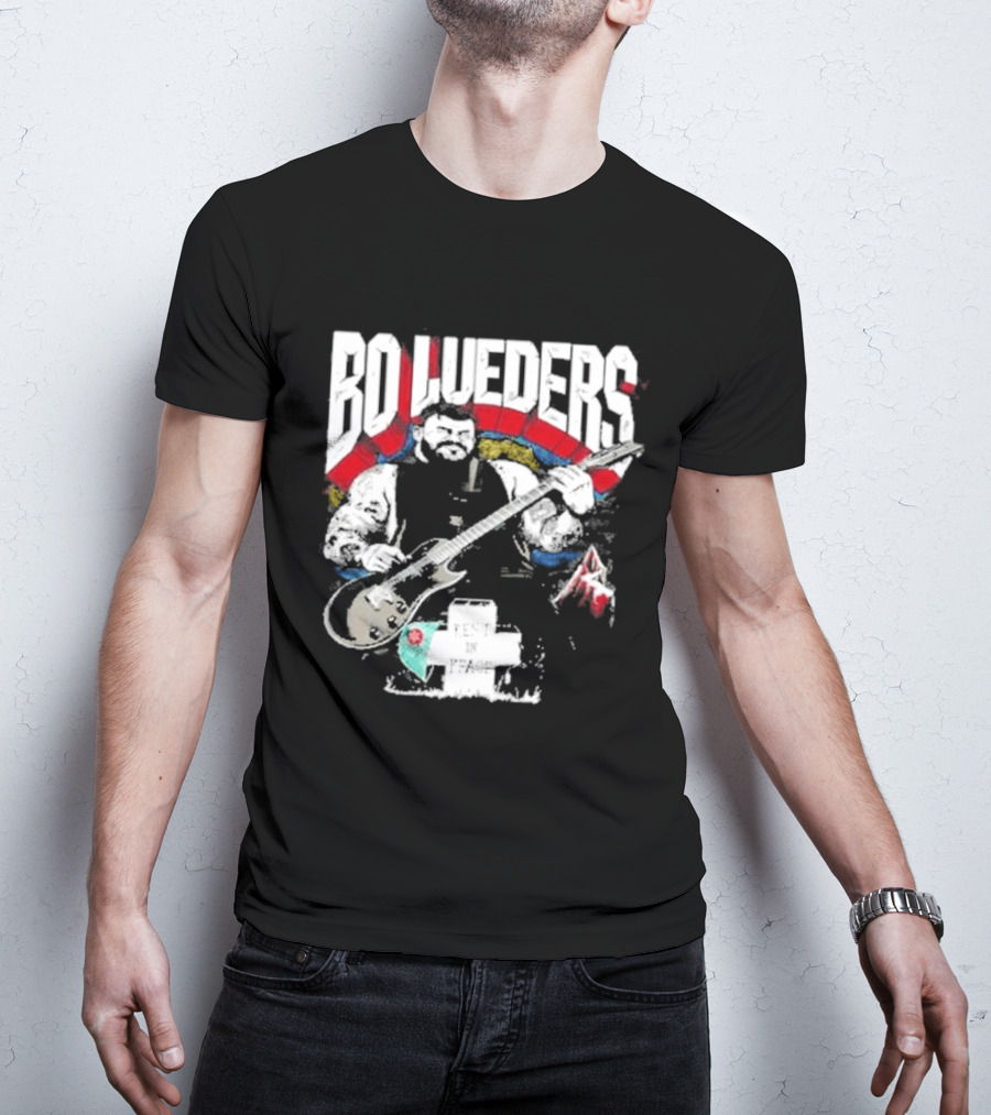 Bo Lueders Guitar Tribute Edgemen Rest In Peace T-Shirt