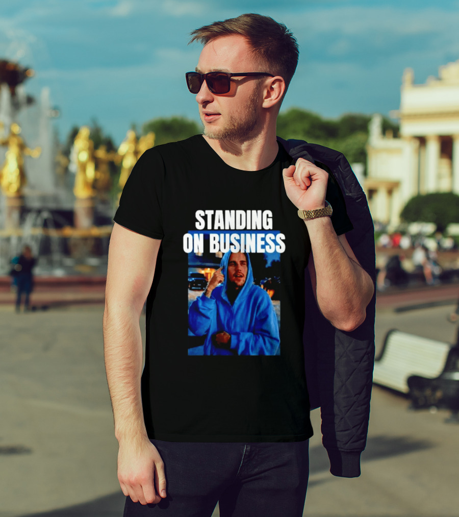 Standing On Business Blue Image T-Shirt