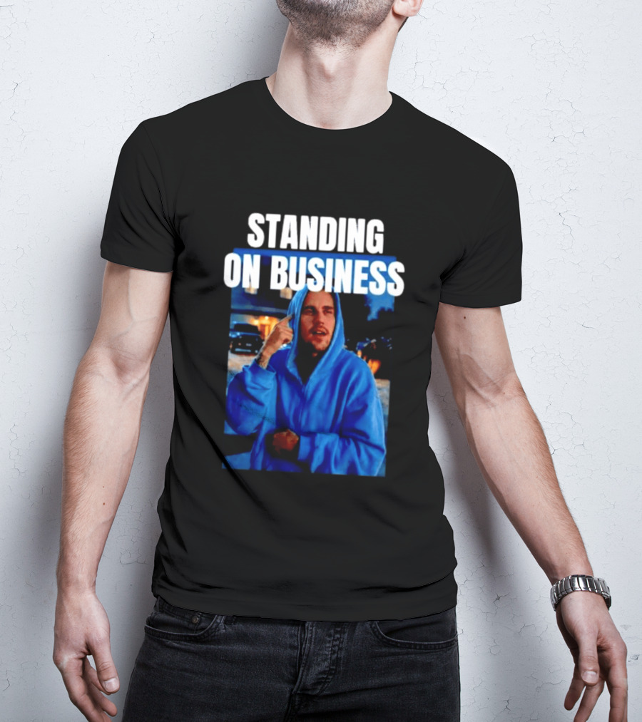Standing On Business Blue Image T-Shirt