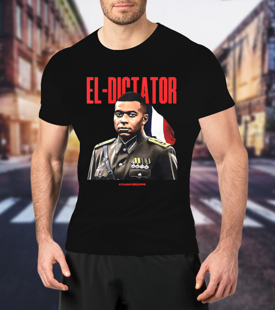 Kylian Mbappé El Dictator Military Uniform French Flag T-Shirt