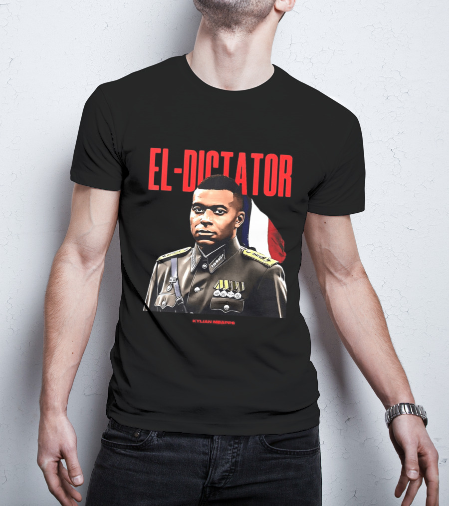 Kylian Mbappé El Dictator Military Uniform French Flag T-Shirt