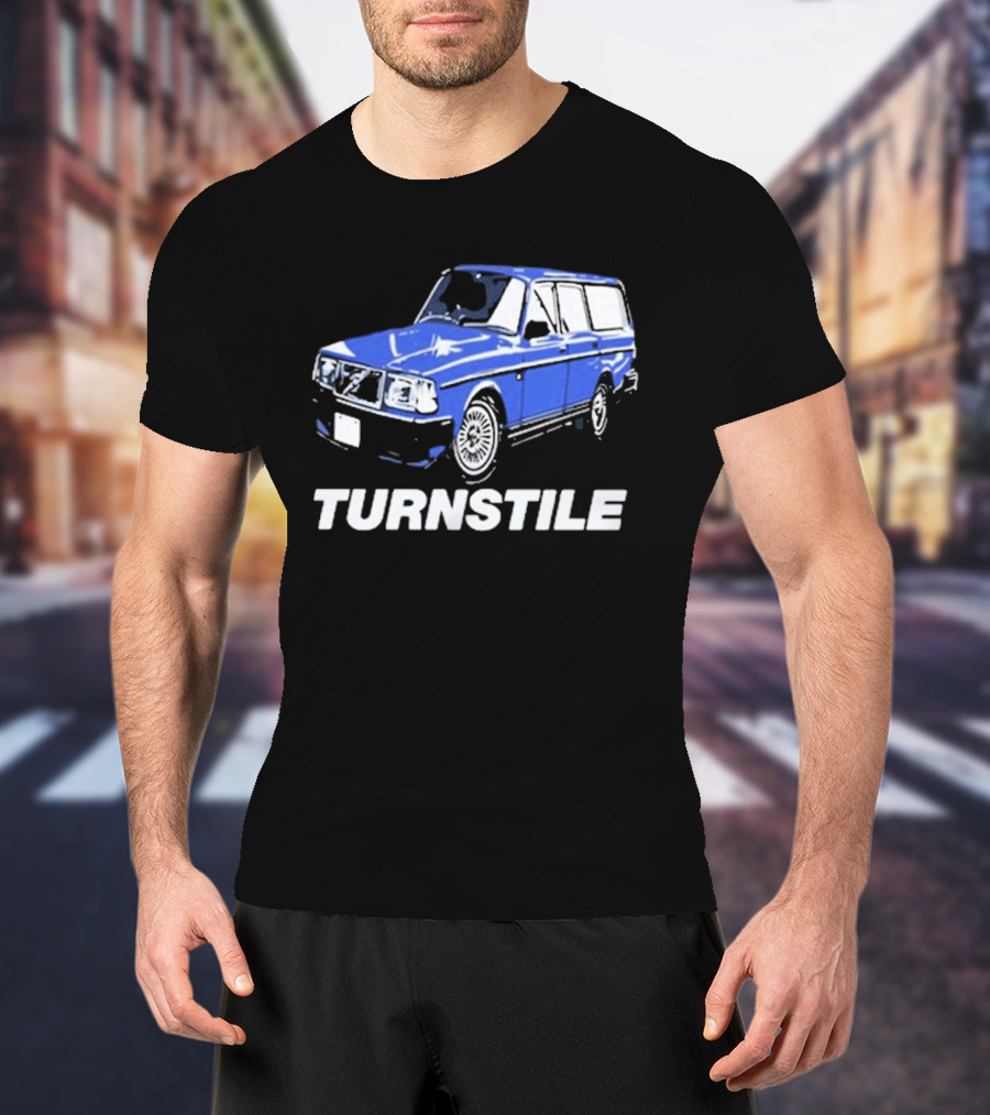 Turnstile Oversized Blue Car T-Shirt