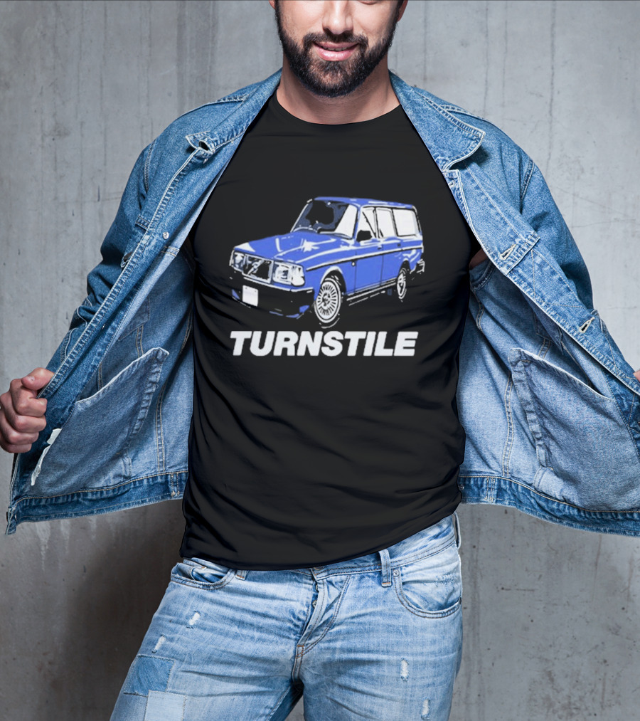 Turnstile Oversized Blue Car T-Shirt