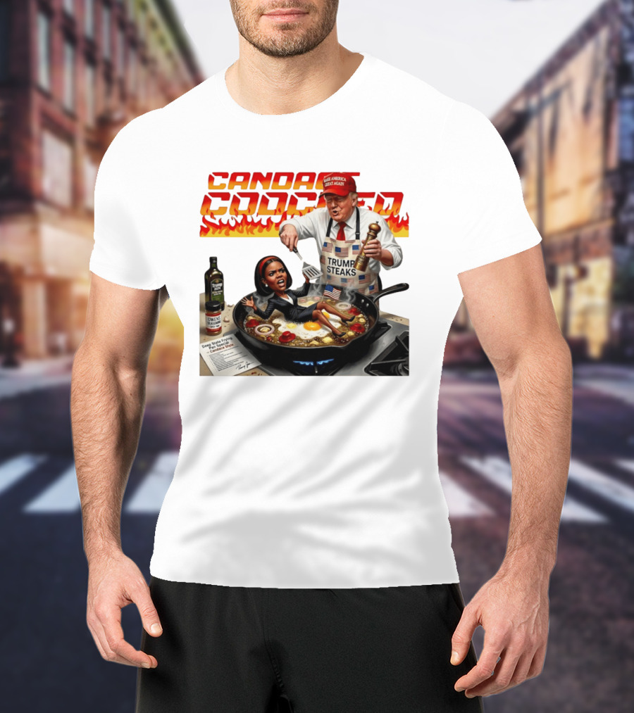 Candace Cooked Meme Trump Steaks Frying Pan Comedy T-Shirt