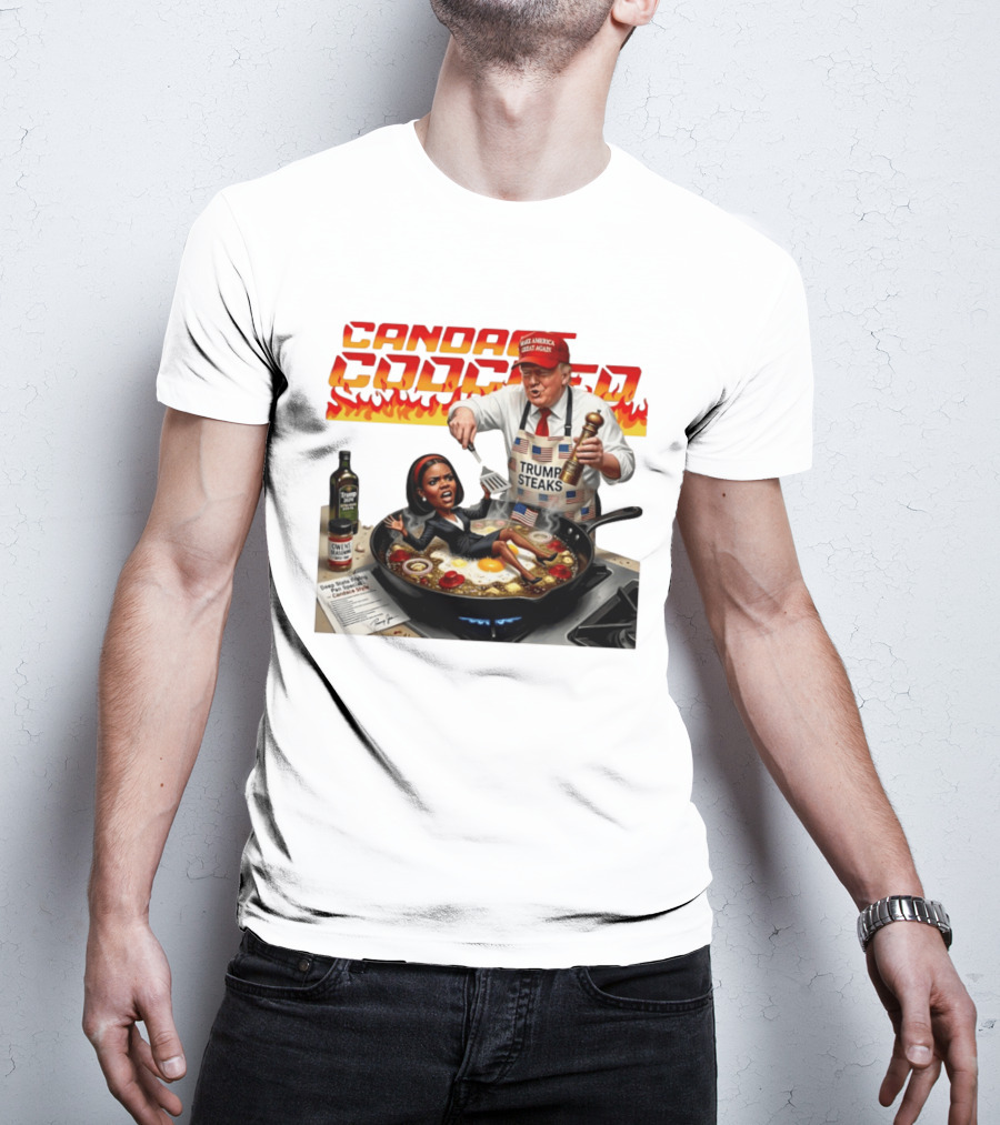 Candace Cooked Meme Trump Steaks Frying Pan Comedy T-Shirt
