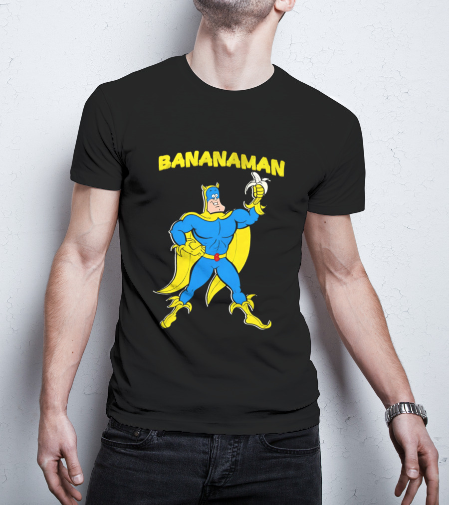 Bananaman Cartoon Superhero With Banana T-Shirt