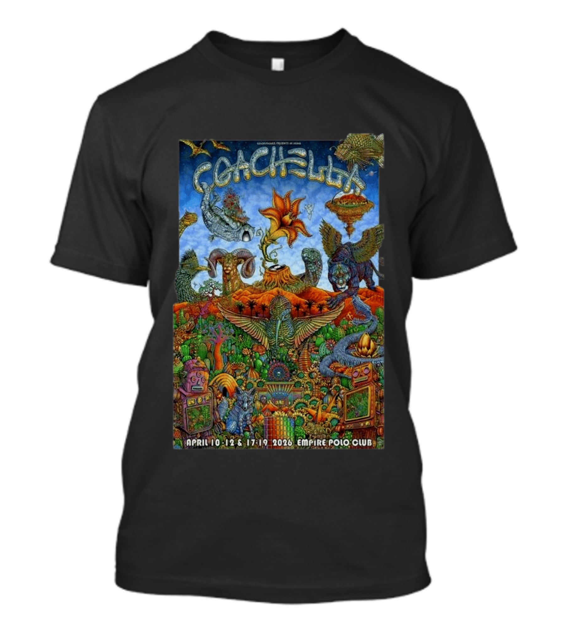 Coachella April 10 12 2026 Empire Polo Club Psychedelic T-Shirt