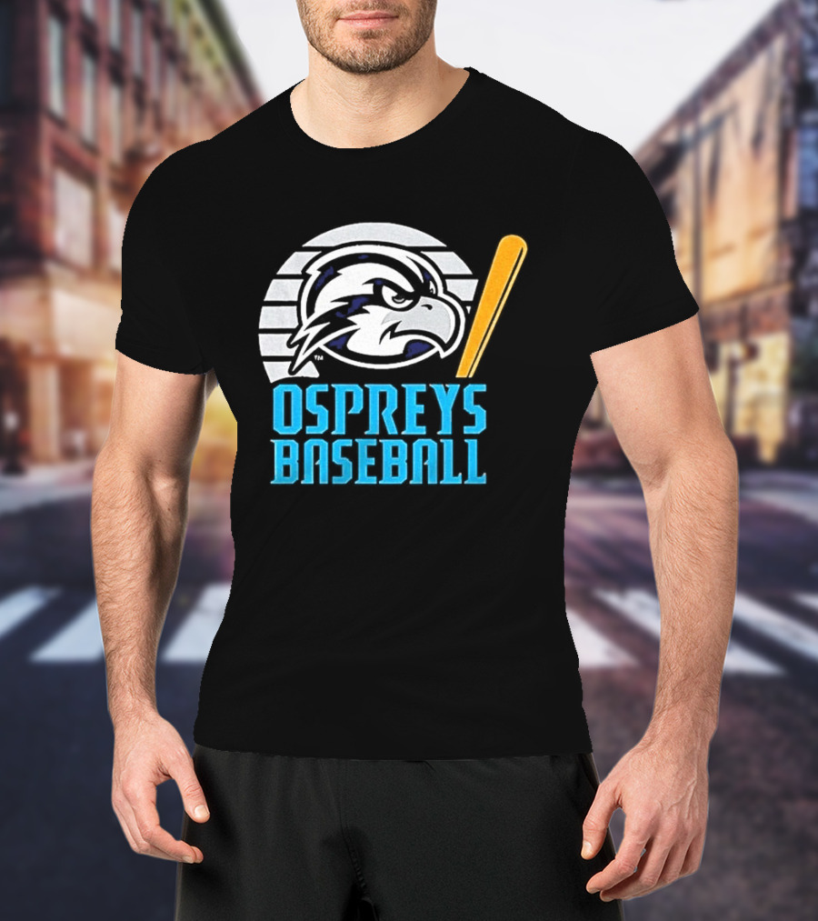 North Florida Ospreys Baseball Team Logo With Bat T-Shirt