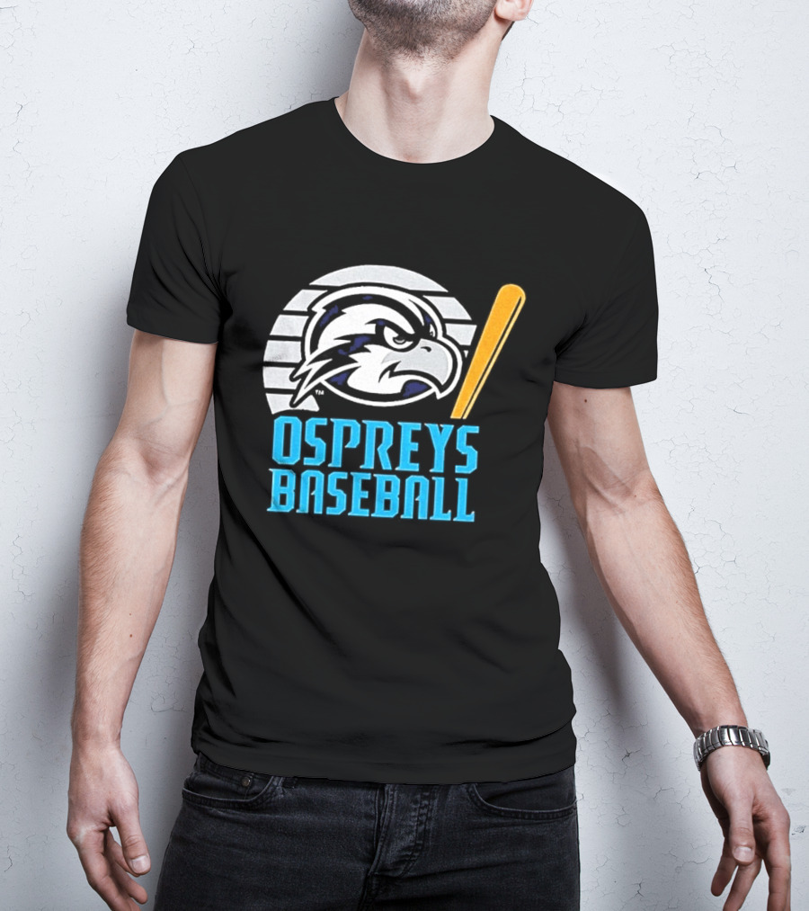 North Florida Ospreys Baseball Team Logo With Bat T-Shirt