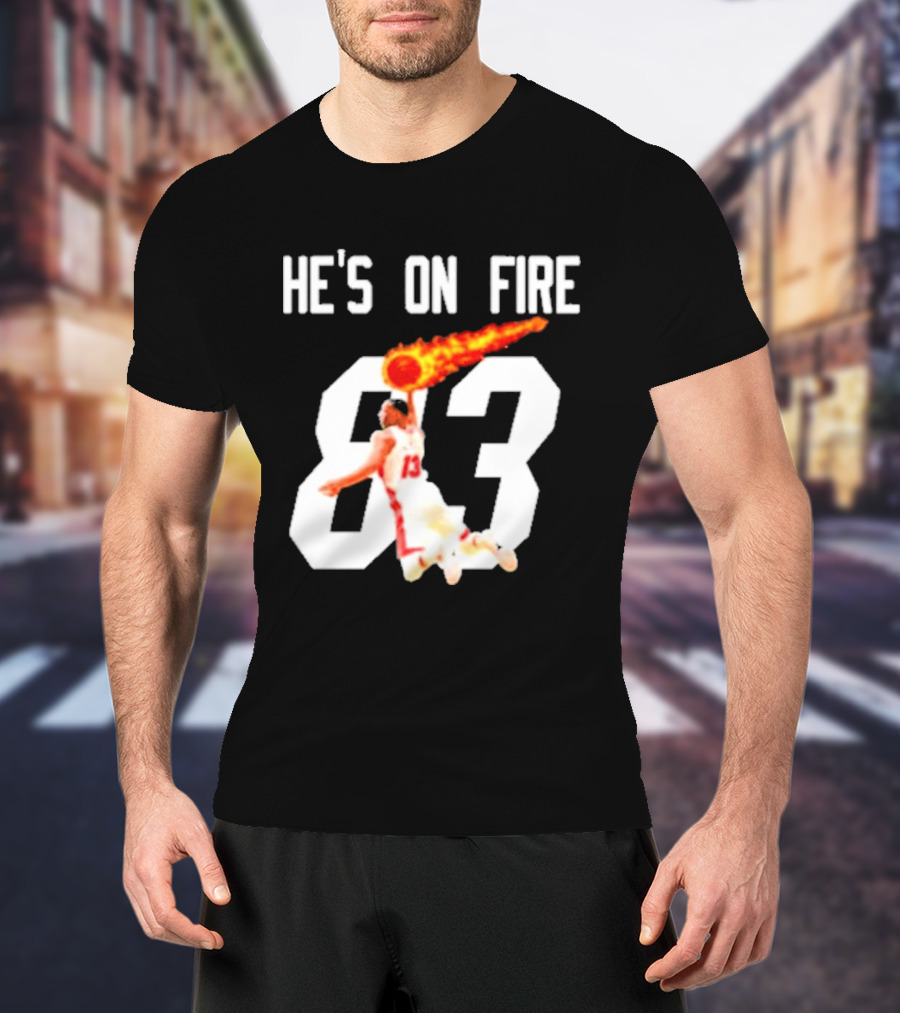 Bam Adebayo 83 Points He's On Fire Dunk Basketball T-Shirt