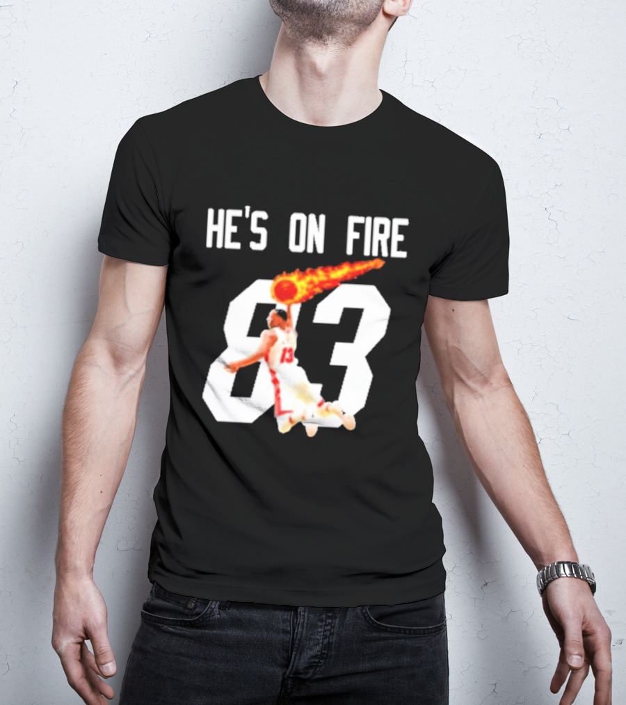 Bam Adebayo 83 Points He's On Fire Dunk Basketball T-Shirt