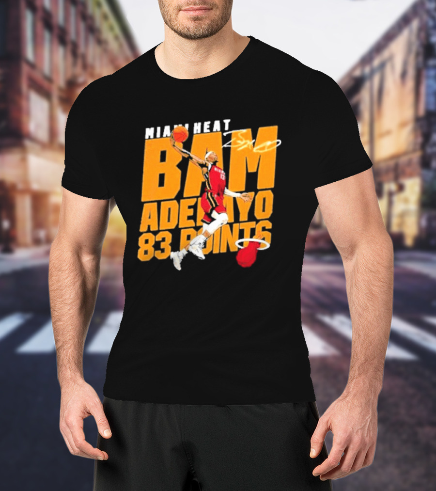Miami Heat Bam Adebayo Slam Dunk 83 Points T-Shirt