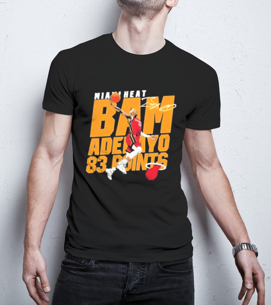 Miami Heat Bam Adebayo Slam Dunk 83 Points T-Shirt