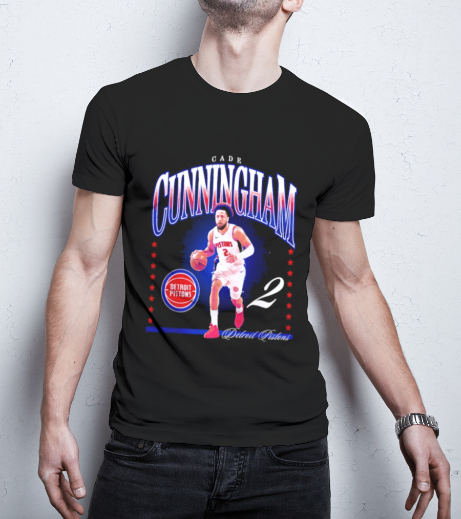 Cade Cunningham Detroit Pistons Star 2 Basketball T-Shirt