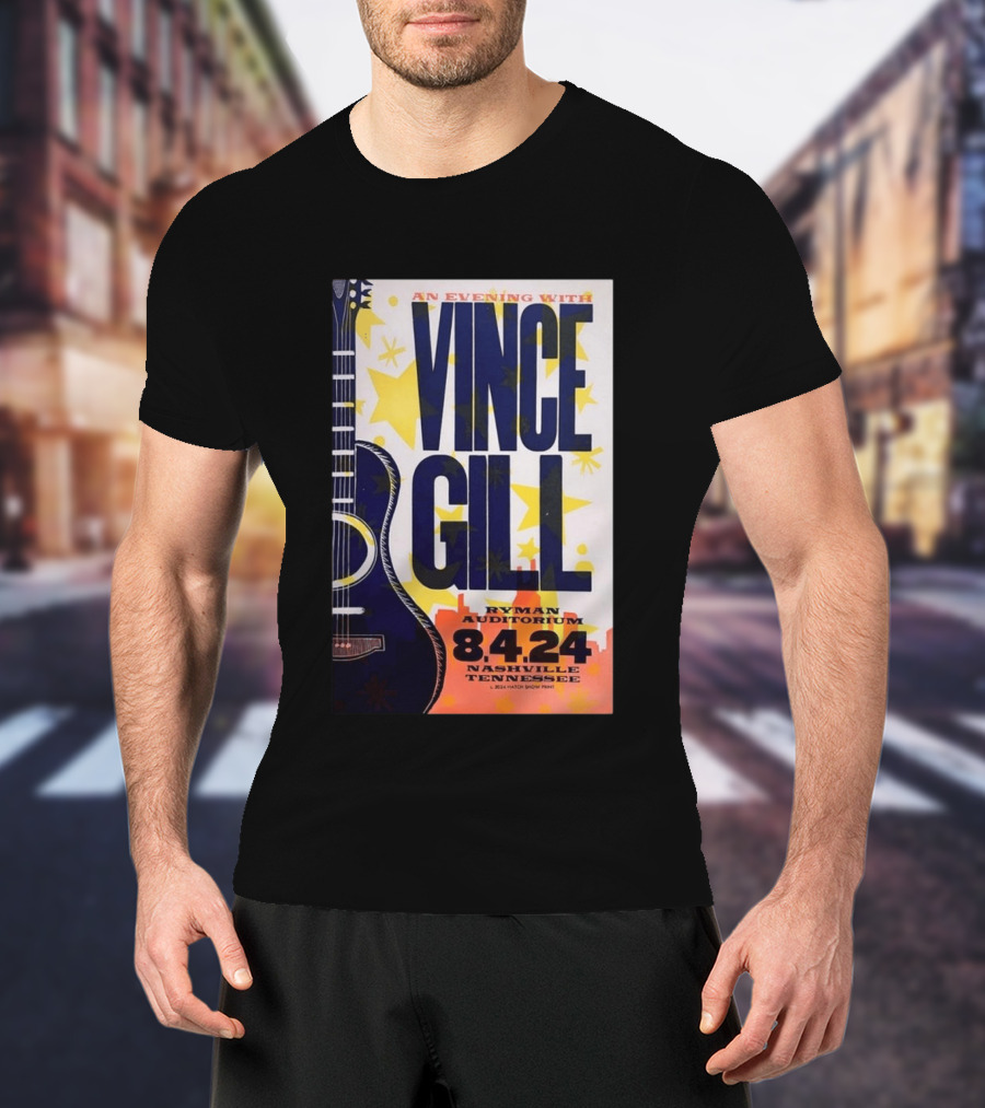 An Evening With Vince Gill Ryman Auditorium 8.4.24 Nashville Tennessee T-Shirt