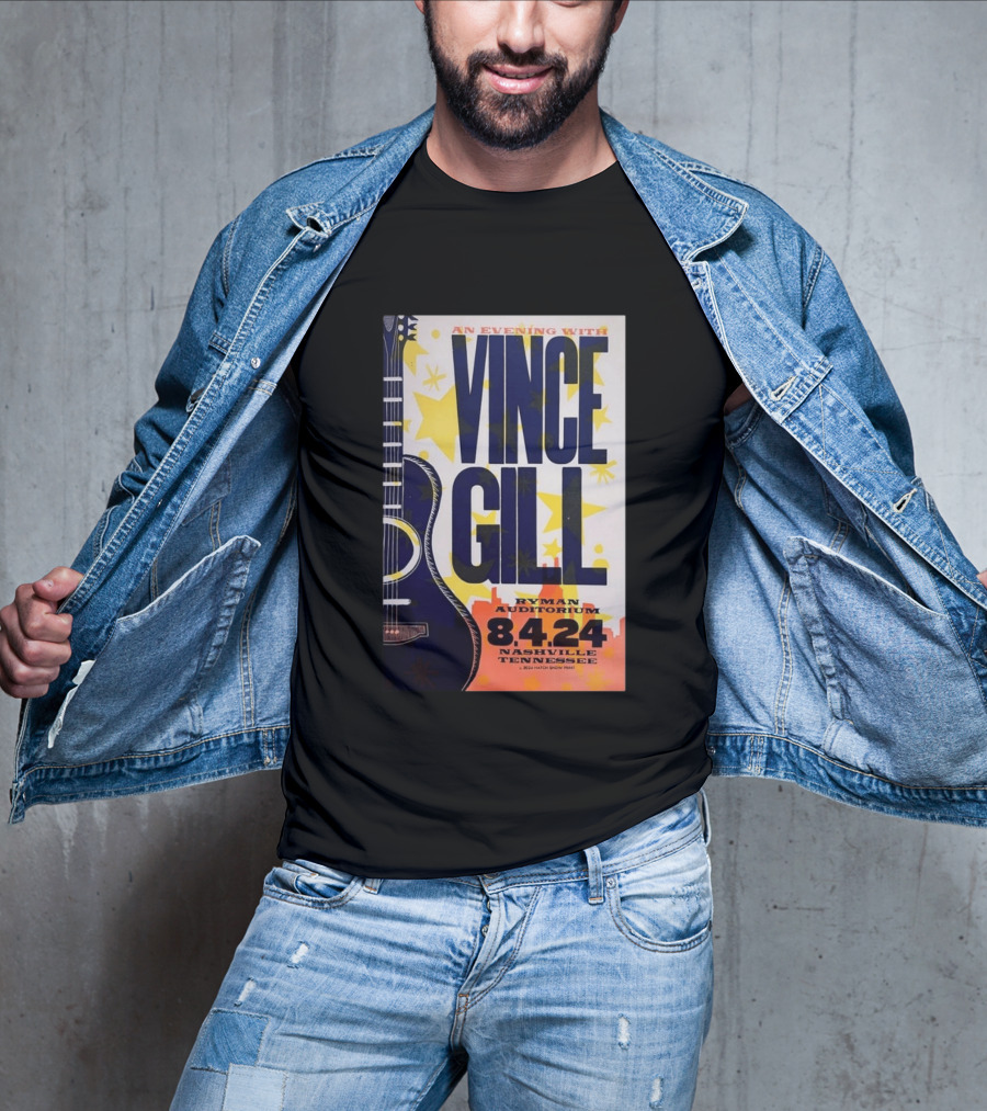 An Evening With Vince Gill Ryman Auditorium 8.4.24 Nashville Tennessee T-Shirt