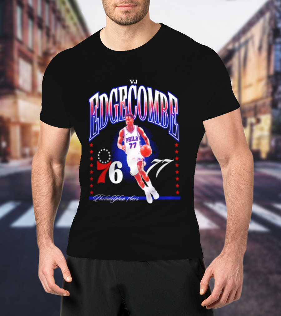 VJ Edgecombe Philadelphia 76ers 77 NBA Hype T-Shirt