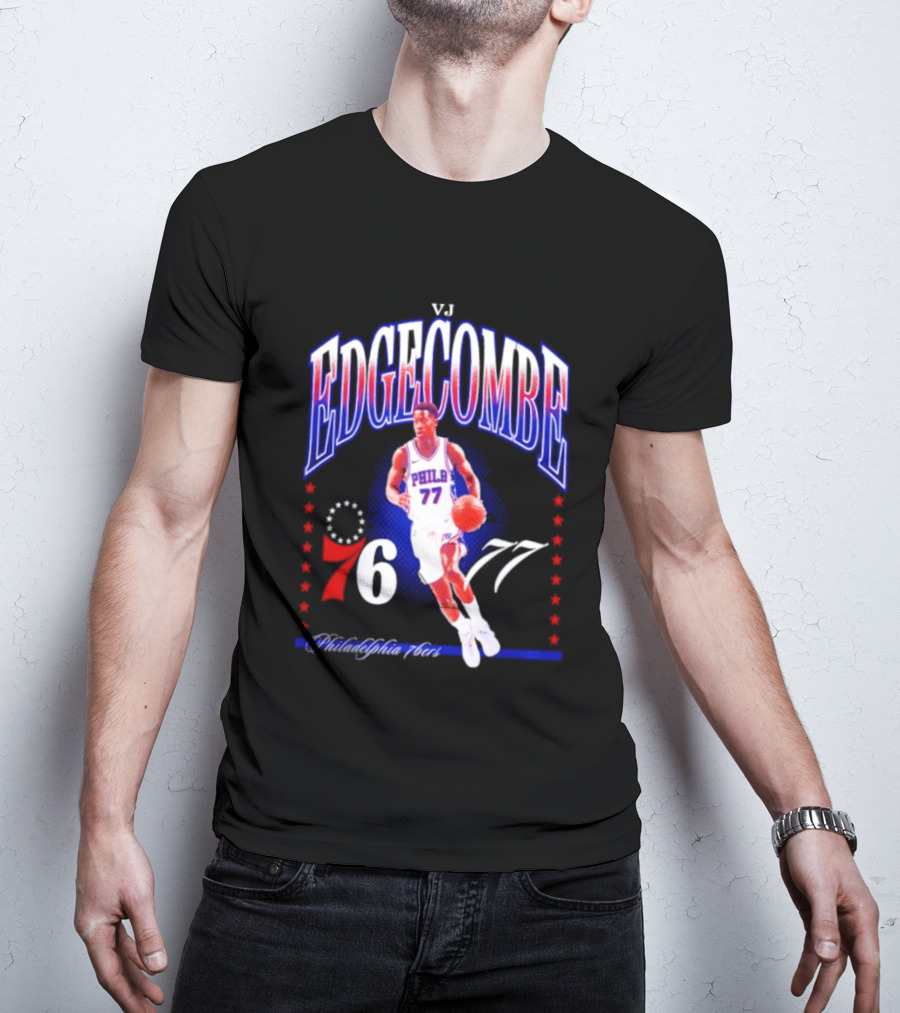 VJ Edgecombe Philadelphia 76ers 77 NBA Hype T-Shirt