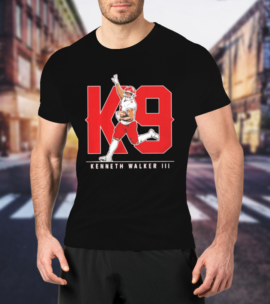 Kenneth Walker III K9 Kansas City Chiefs Football Player T-Shirt