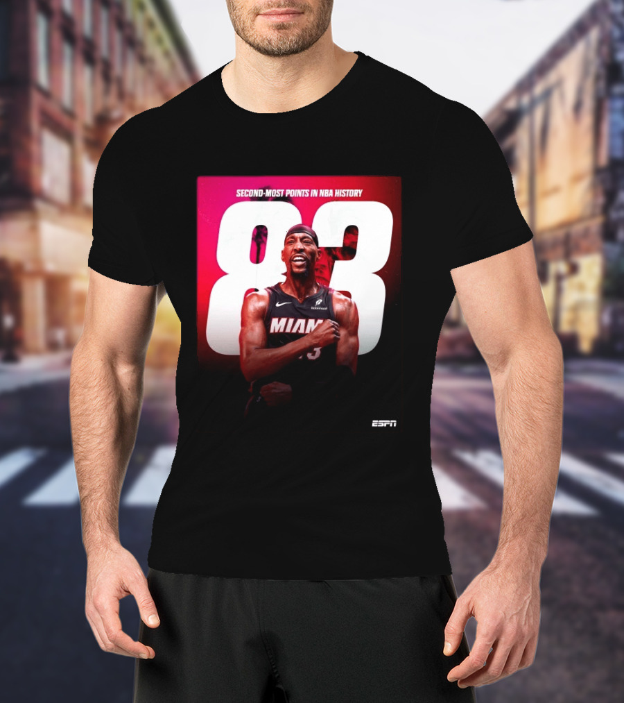 Bam Adebayo 83 Second Most Points NBA History Miami ESPN T-Shirt
