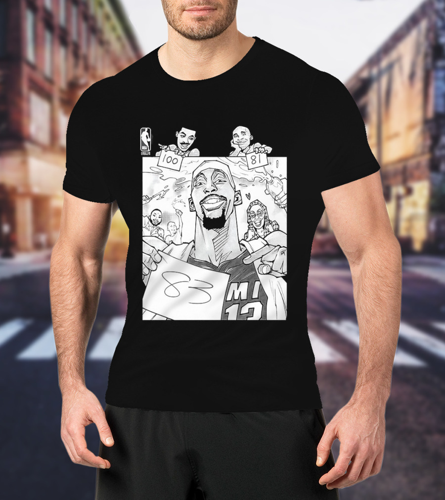 Bam Adebayo 83 Points Wilt Bam Kobe 2nd Highest Scoring Game NBA History Cartoon Miami 13 T-Shirt