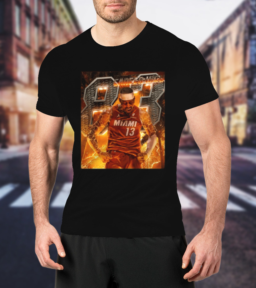 Carrer High 83 Miami Heat Bam Adebayo Goes Nuclear NBA Second Most Points T-Shirt