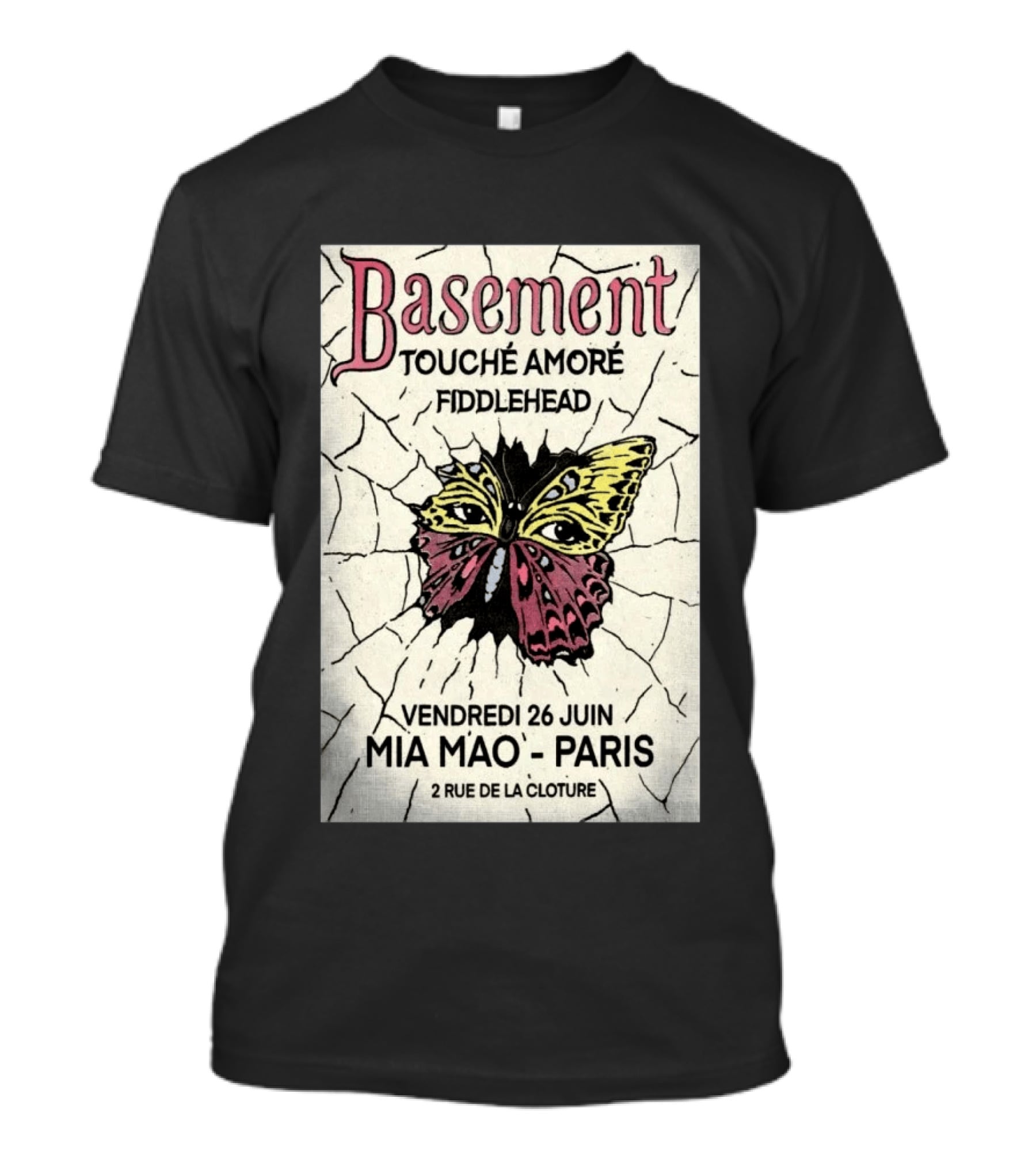Basement Touche Amore Fiddlehead Mia Mao Paris June 26 Rue De La Cloture T-Shirt
