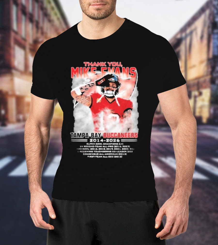 Mike Evans 13 Tampa Bay Buccaneers Thank You 2014 2026 T-Shirt