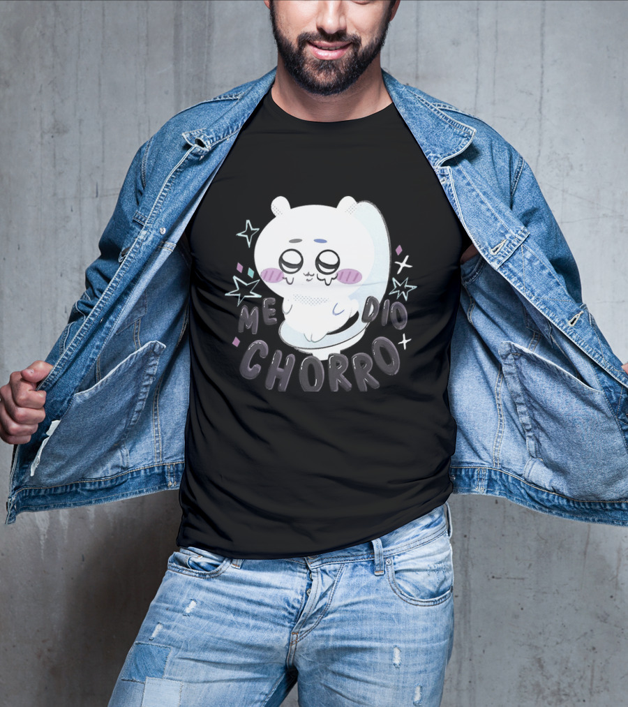 Hachiware Me Dio Chorro Chiikawa Cute Character Expression T-Shirt