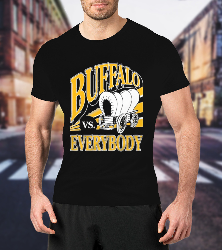 Buffalo Vs. Everybody Spittin' Chiclets Covered Wagon T-Shirt