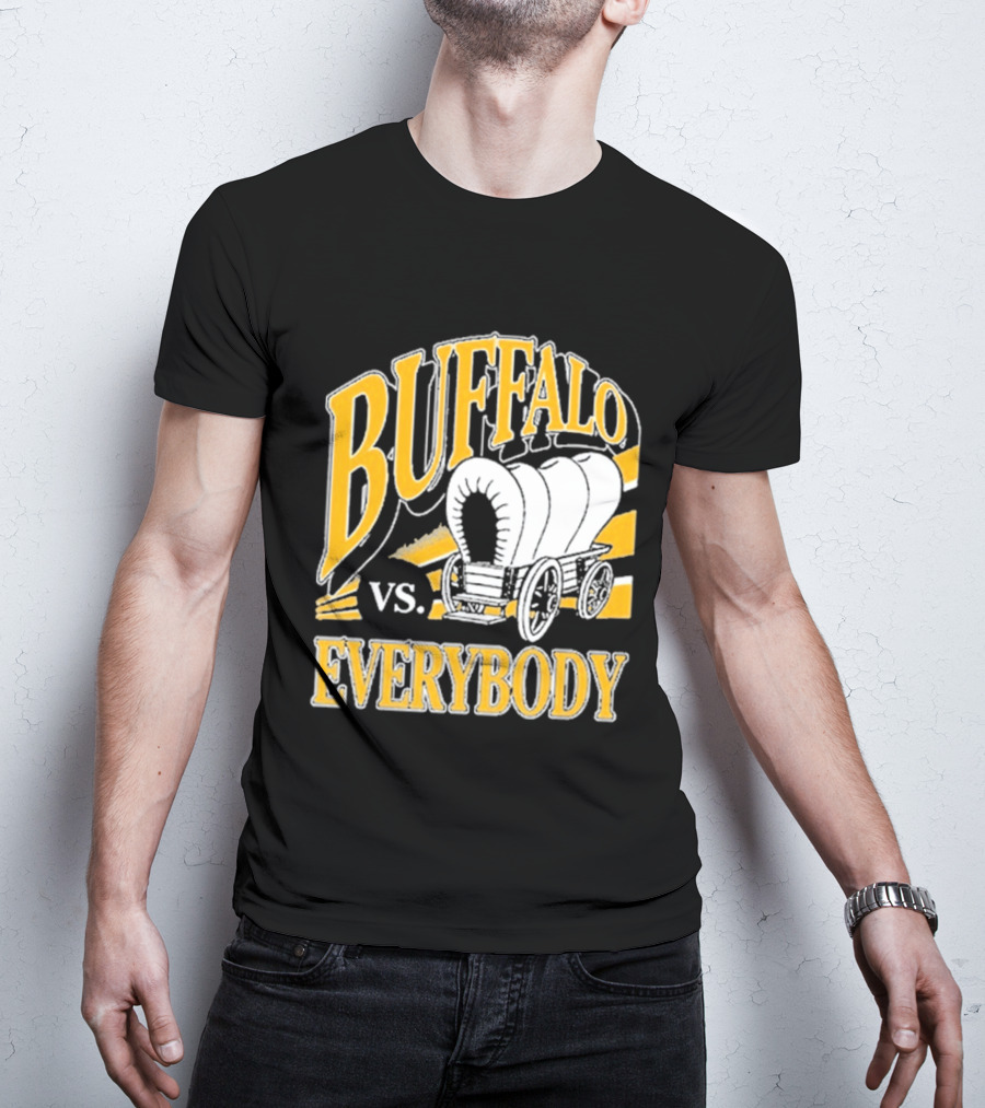 Buffalo Vs. Everybody Spittin' Chiclets Covered Wagon T-Shirt