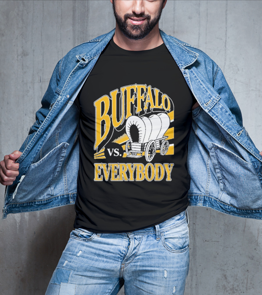 Buffalo Vs. Everybody Spittin' Chiclets Covered Wagon T-Shirt
